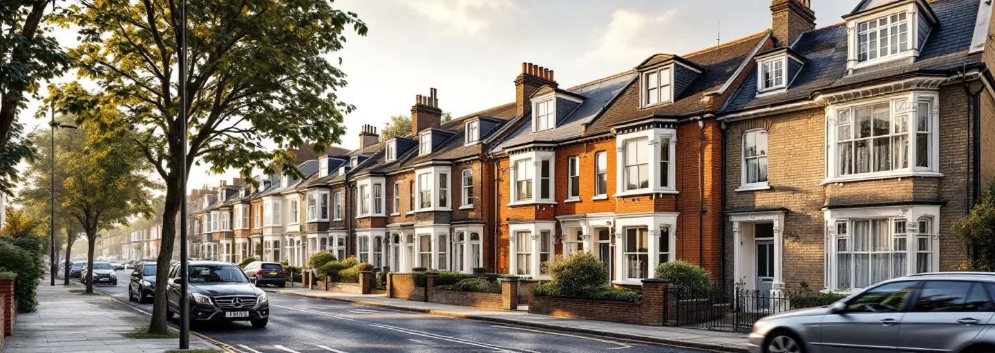 Edwardian terraces and 1930s semis on a leafy Acton street