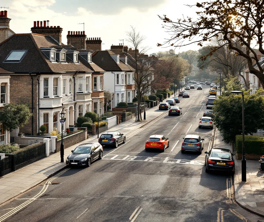 Edwardian and 1930s houses on a residential Acton street