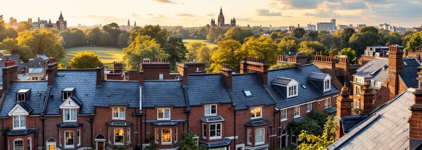 Victorian terraced rooftops with dormer loft conversions in Battersea