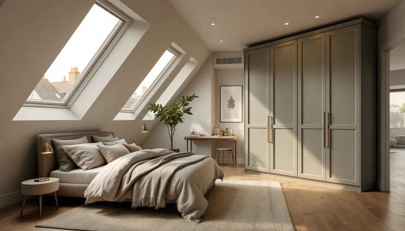 Light-filled loft conversion bedroom in a London terrace