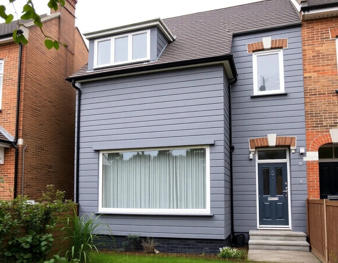 Rear of a Victorian end-of-terrace with an L-shaped dormer conversion