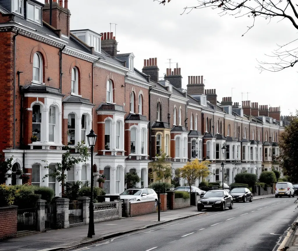 Edwardian terraced houses with dormer loft conversions in Tooting