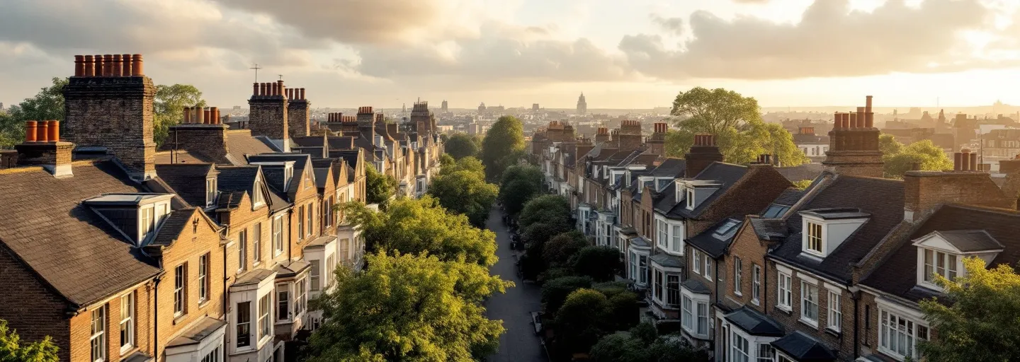 Victorian terraced rooftops with dormer loft conversions in Wandsworth