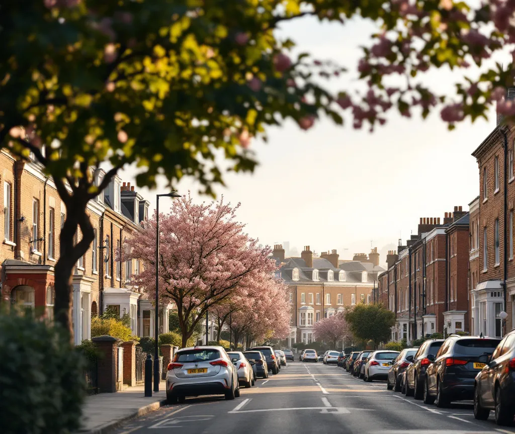 Victorian terraced street in Wandsworth with dormer loft conversions